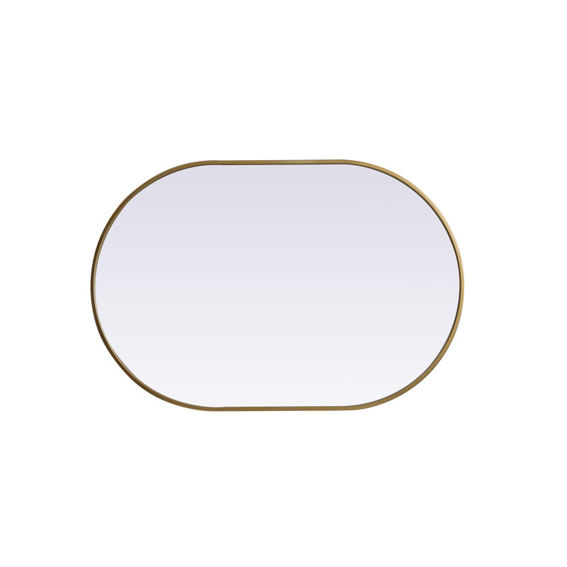 Miroir mural Sabine, Laiton, 40 po x 27 po