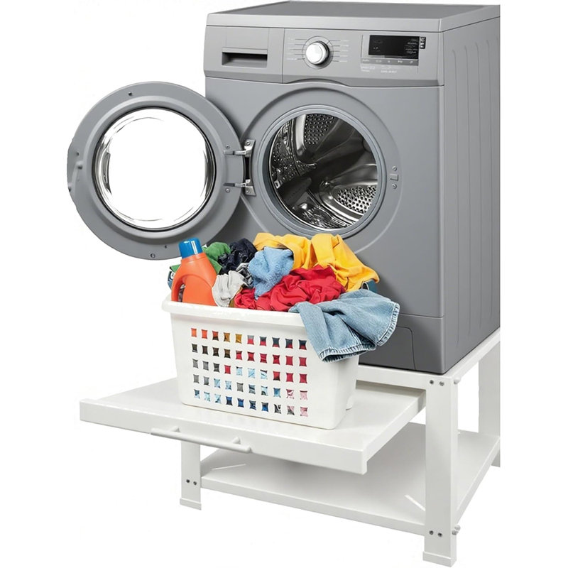 Caisson de lavage de 29 po de largeur pour laveuse et sécheuse, support de machine à laver universel, Noir