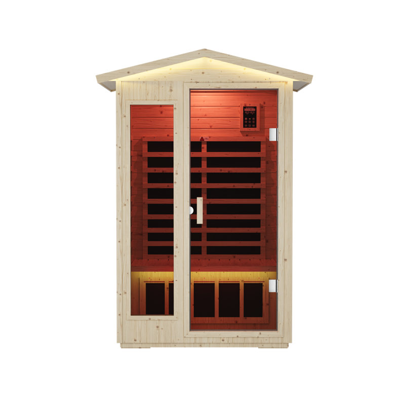 Sauna infrarouge lointain Nordhavn à 6 panneaux en épicéa de Norvège avec commande par application