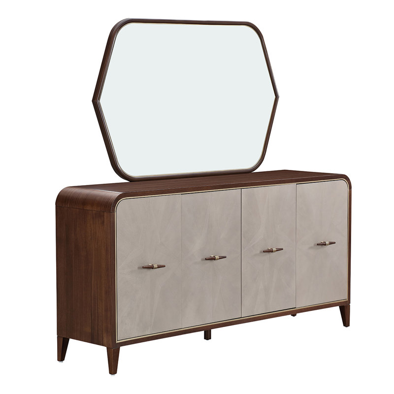 Houston Sideboard With Mirror - Walnut