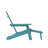 Ayleah Commercial All-Weather HDPE Adirondack Chair with Cup Holder and Pull Out Ottoman-962086462