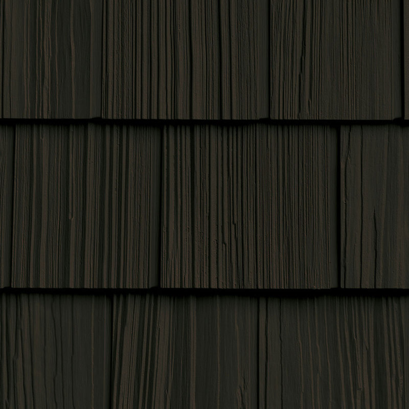 7"W x 60 3/4"L Vinyl Split Shakes, Musket Brown