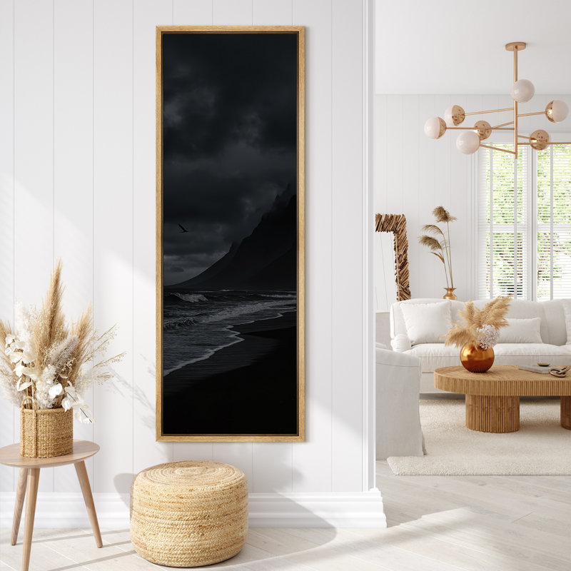 «Beach Landscape», impression sur toile encadrée océan, Naturel, H 60 po x l 20 po
