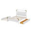 Grand lit plateforme en bois avec rangement, 2 grands tiroirs et un lit gigogne coulissant T-XL-117322680