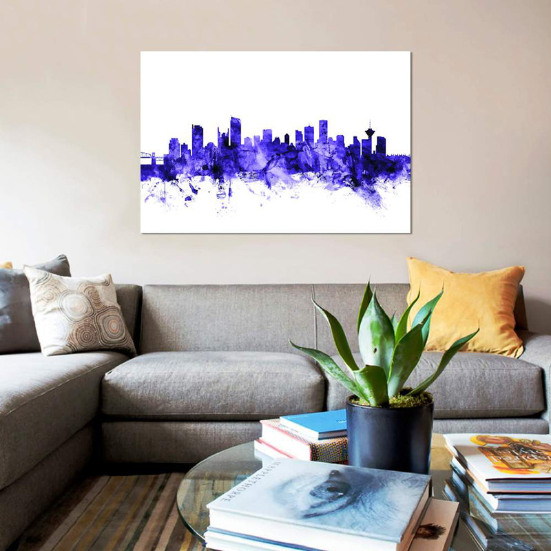 «Vancouver, Canada Skyline» par Michael Tompsett, impression sur toile tendue, H 8 po x l 12 po x P 0,75 po, Toile tendue