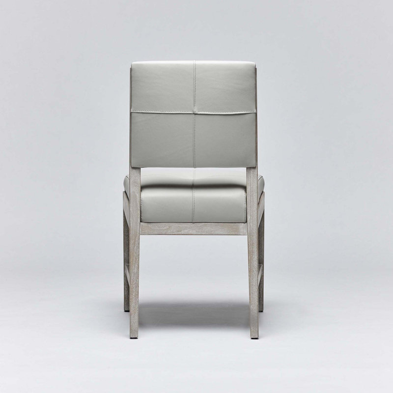 Essex Leather Dining Chair, Cliffside Gray