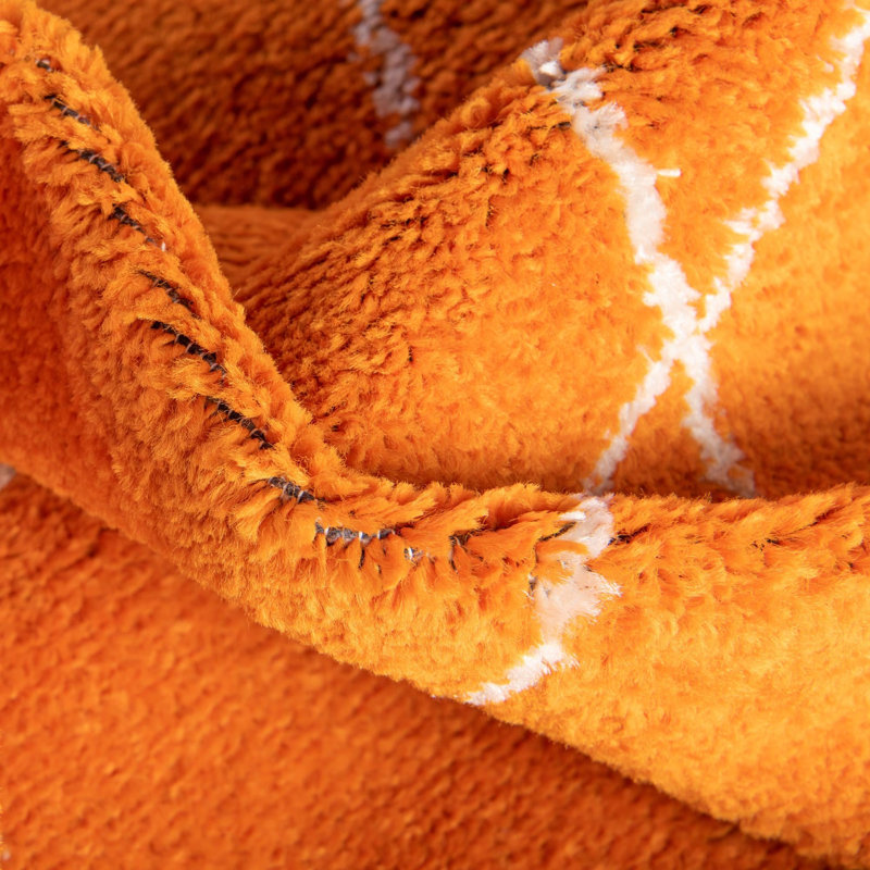 Tapis orange Mariam, Rond 5 pi 3 po