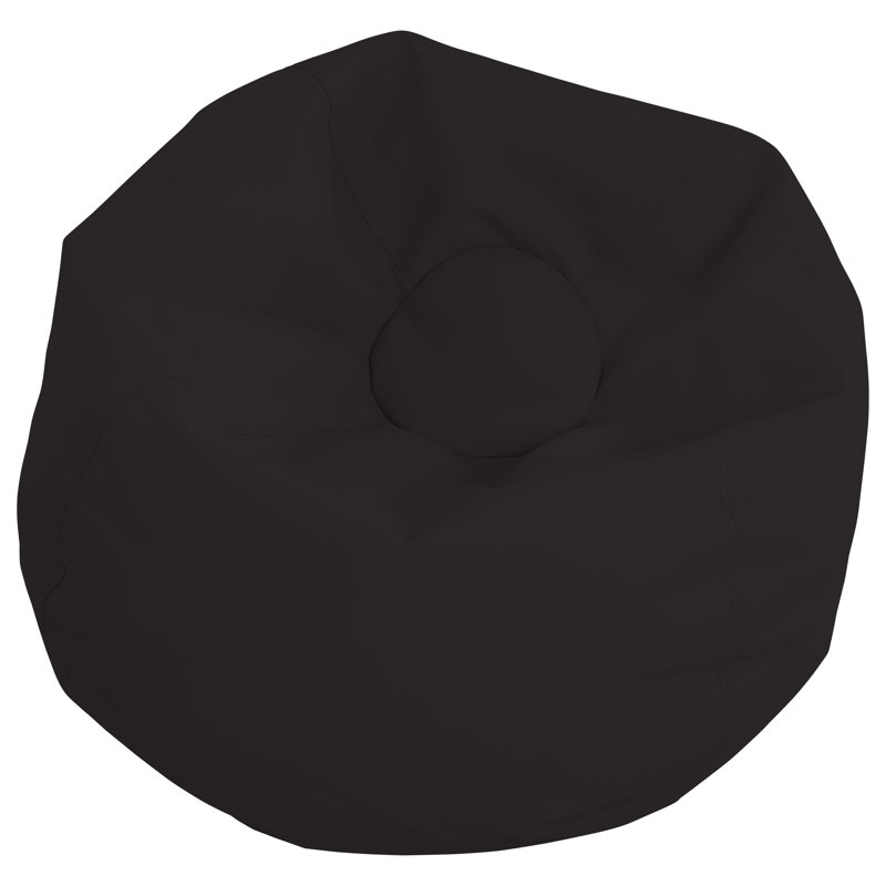 SoftScape Classic Bean Bag, Black, 19" H x 35" W x 35" D