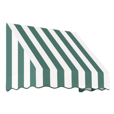Store fixe Awntech San Francisco, 133 cm x 41 cm x 76 cm, rayures vert forêt/blanches