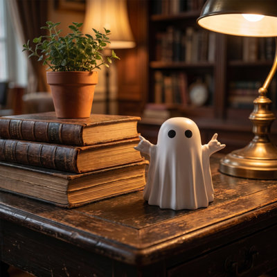 Hand Ghost Figurine Cute Funny Halloween Resin Statue Decor  Spooky Mini Ghost Ornament For Desk  Entryway   Home Fall Decoration