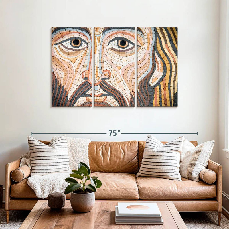 Leisha, Jésus-Christ, mosaïque, H 36 po x l 57 po