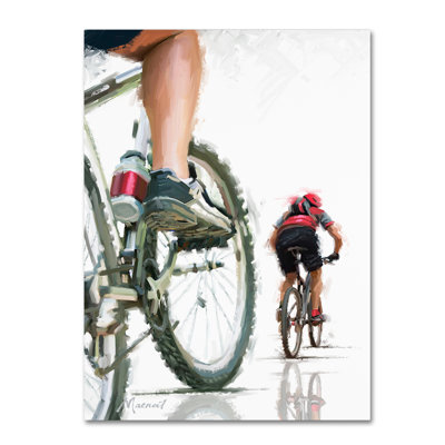 'Mountain Bikes' Print on Canvas