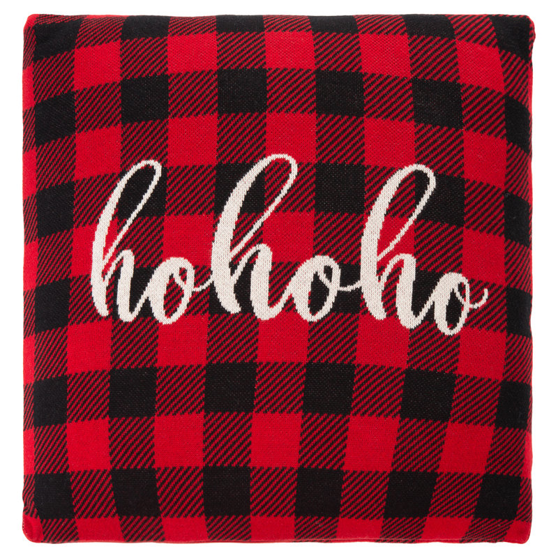 Plaid Cotton Reversible Throw Pillow