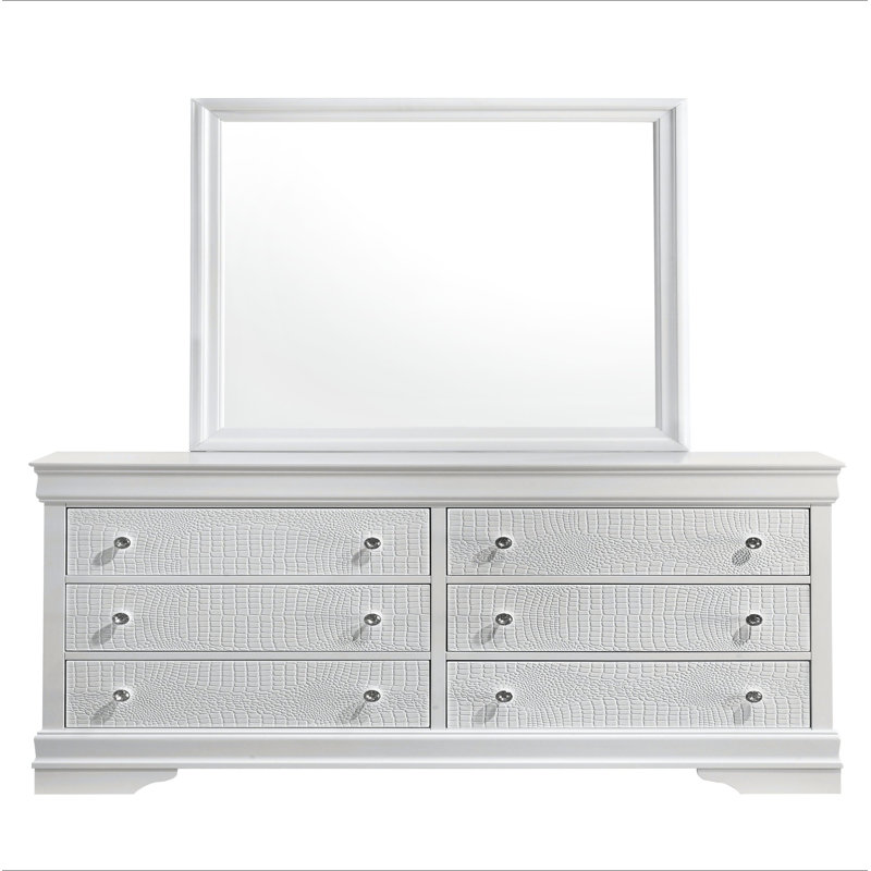 Commode 6 tiroirs Blaze, Blanc