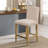 Kiyarah Upholstered Counter Stoo, Solid Wood Frame, Medium High Back