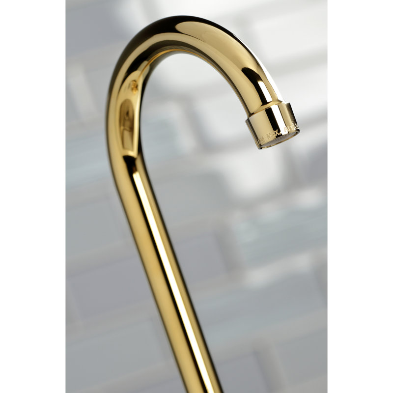 Kingston Brass Paris Two-Handle 2-Hole Deck Mount Bar Faucet, Polished Brass