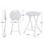 Ensemble 7 pièces table ronde et chaises pliantes 4,5 pi, bureau de réception et tabourets pliables en acier noir-95862907-95862906
