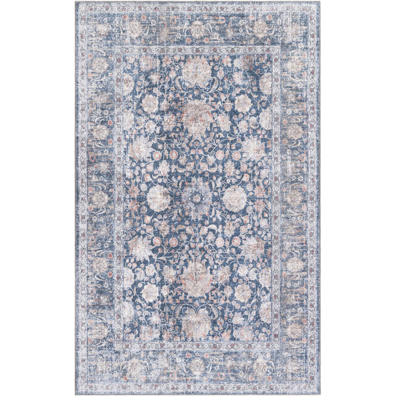 Tapis Samarth Thorine, Bleu, Rectangle 5 pi 1 po x 8 pi