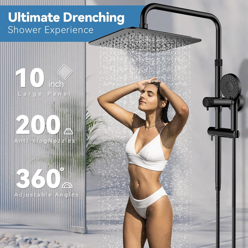 Rain Dual Shower Head 1.75 GPM GPM, Matte Black