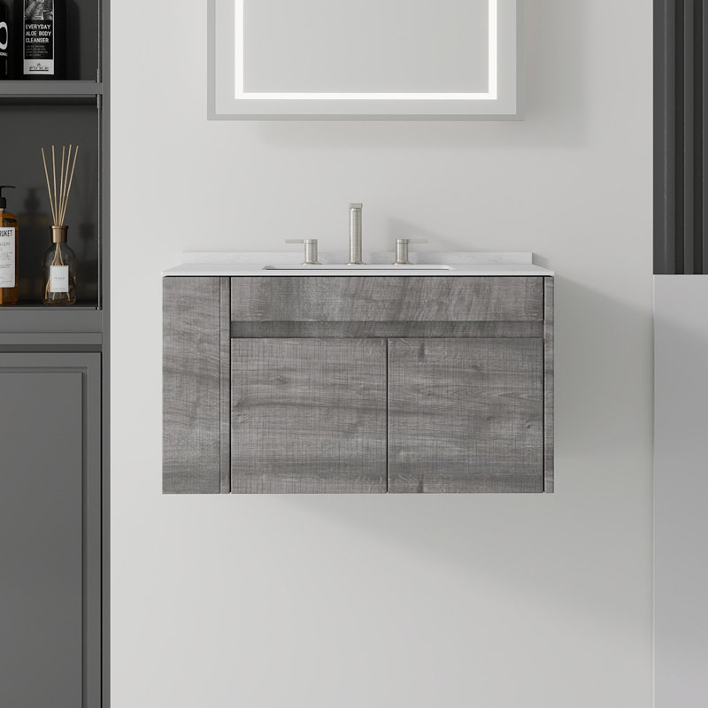 Meuble-lavabo flottant avec lavabo