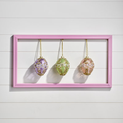 5" Glass Royalty Jewel Egg