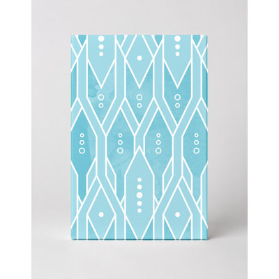«Blue Geometric Diamond», art mural sur toile