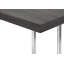 Une base en métal chromé robuste se dresse au-dessus du plateau de table pour former une poignée qui peut être utilisée pour transporter cette table légère au besoin dans un salon ou une chambre à coucher, ou dans toute pièce nécessitant une petite table d'appoint-1019505701-1019505707