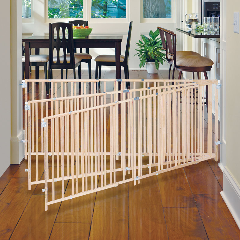 Natural Wood Extra-Wide Swing Baby Safety Gate