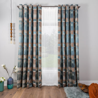 Paire de rideaux occultant et isolants avec œillets Bernadette