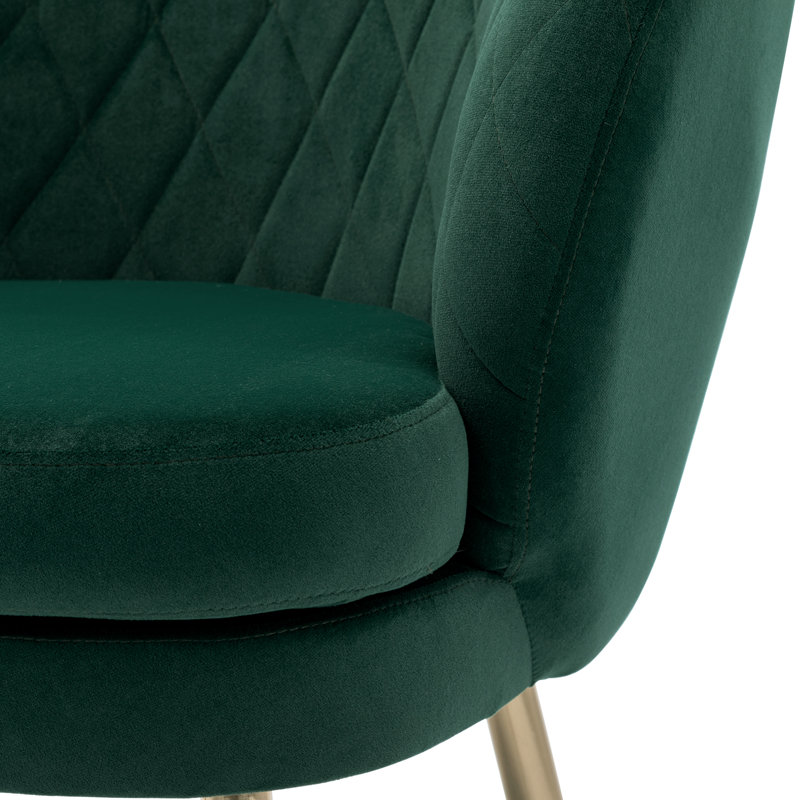 Fauteuil demi-tonneau Mid-Century, Vert foncé