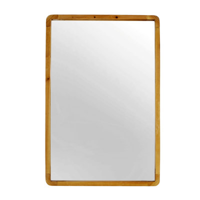 24"X36" Rectangle Wood Mirror, Farmhouse Wall Decor For Living Room Bedroom Entryway
