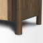 Buffet fermé 4 portes en bois brun foncé avec corde de papier 85 po Adeline
