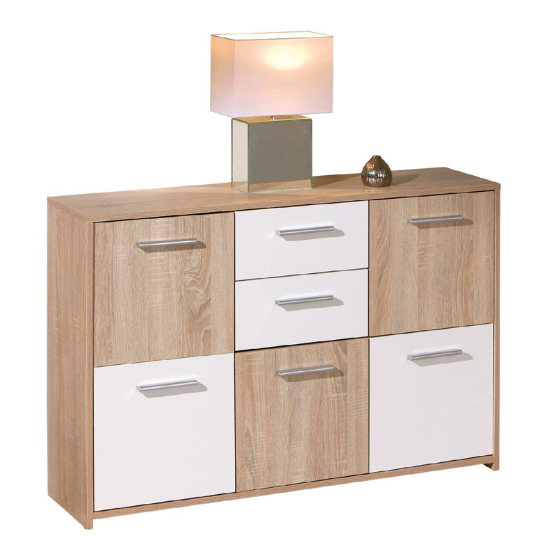 Brooke-Marie 115cm Sideboard, White/Brown