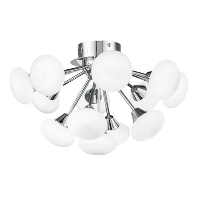 Shebaka Glass Semi Flush Mount