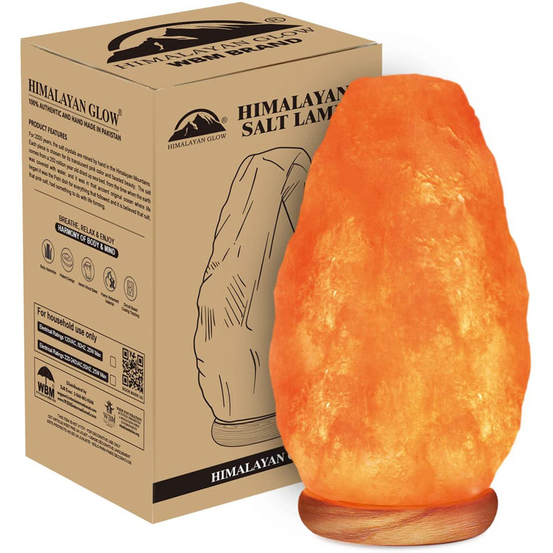 Lampe de sel rose naturelle Himalayan Glow, veilleuse 4-6 livres