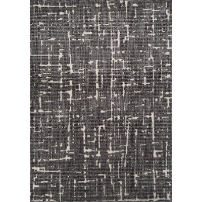 Abani Rugs BUR100A Delastre Modern Abstract Black Ivory Area Rug