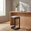 Upholstered Stool with Metal Frame