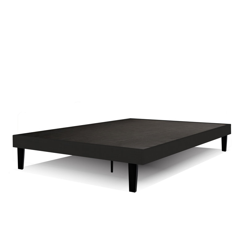 Lit plateforme tapissier 14 po Brin, Noir, Grand