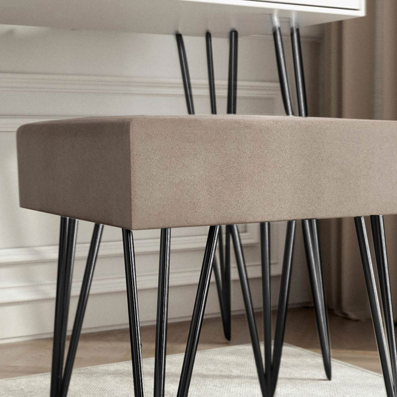 Manufactured Wood Accent Stool, Black