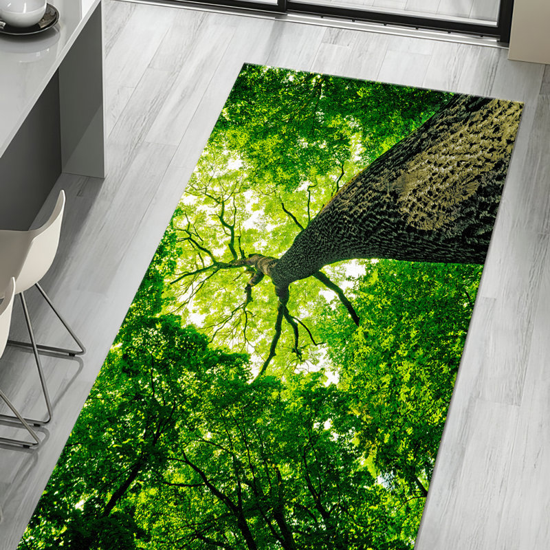 Vibrant Geometric Pattern Printed Goblen Fabric Rug Perfect for Adding a Stylish Touch to Your Room Decor