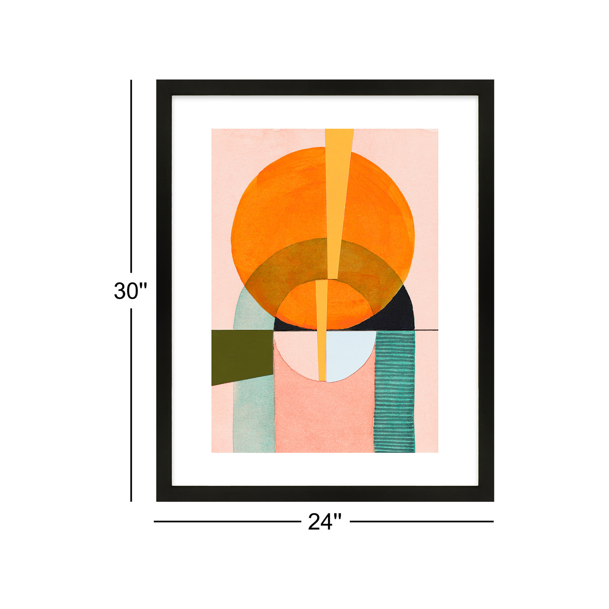 Composition Nr. 5 by Allison Rietta, Black, 30" H x 24" W x 1.25" D