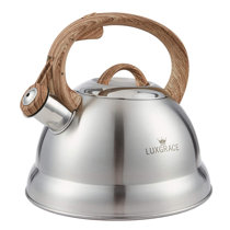 Creative Home Alexa 12-Cup Stovetop Tea Kettle in Silver 72217