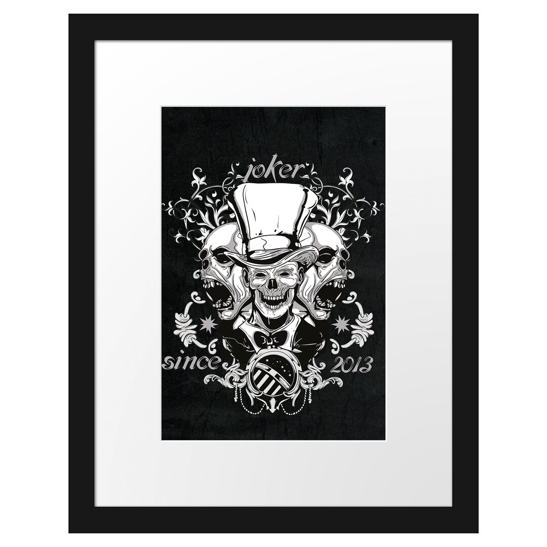 Gerahmtes Poster Joker Black