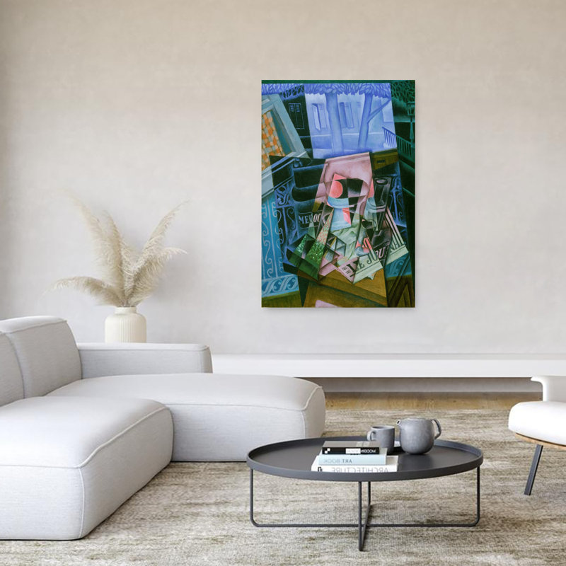 Art mural contemporain classique abstrait de Juan Gris, H 60 po x l 40 po