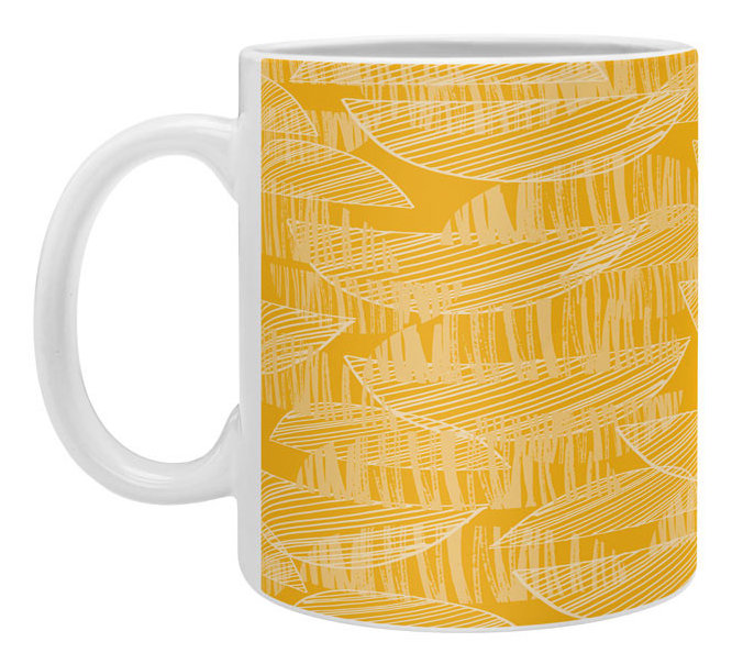 Grande tasse à café en moutarde arc
