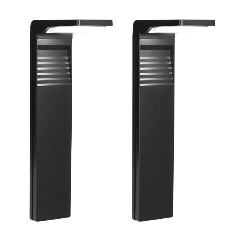 16.5" Black Solar LED Pathway Lights with Dusk to Dawn