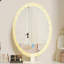 Miroir de maquillage à DEL à intensité variable avec éclairage tricolore et design Crystal Edge | Idée de cadeau