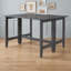 Table de salle à manger extensible à abattants en bois de style campagnard avec plateau en placage d'acacia pour petits espaces-405407945