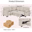 Lit gigogne escamotable, rangement dissimulé de 39 po x 23 po, porte-gobelets USB-C +, housse en velours côtelé, siège de 400 lb, remplacement du lit gauche / droite, livraison à 4 cartons-1547923491