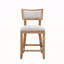Ensemble de 2 tabourets de comptoir, tabourets de bar rembourrés à hauteur de comptoir avec dossier confortable, structure en bois d'hévéa massif, dossier, repose-pieds, tabourets de bar sans accoudoir pour bar personnel, comptoir de cuisine-222121130